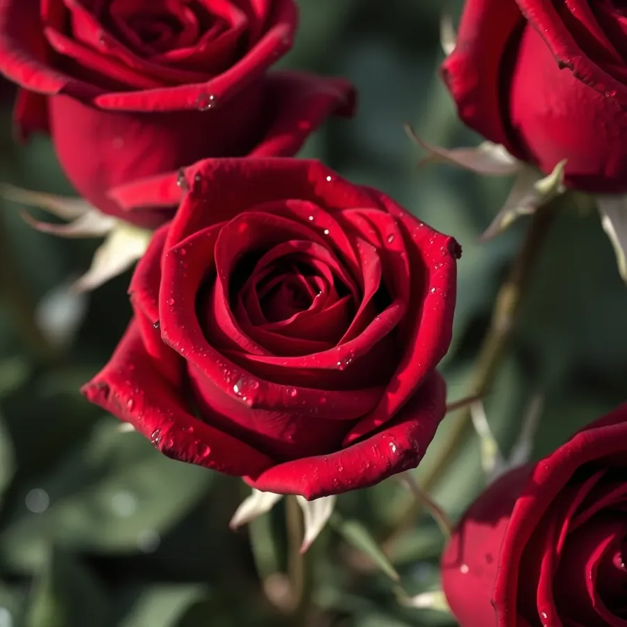 Fresh red roses